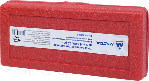 Изображение товара Набор головок слесарных Мастак 109-30012C