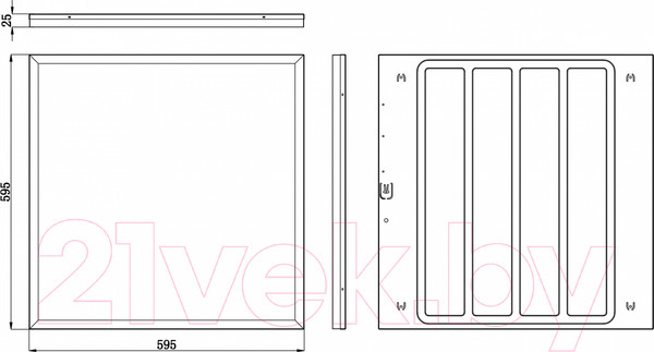 Изображение товара Панель светодиодная ЭРА SPO-1-40-6K-M / Б0041887