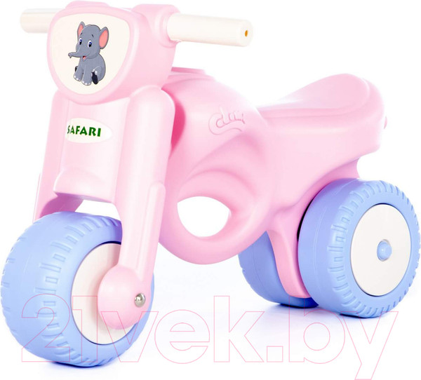 Изображение товара Каталка детская Полесье Мотоцикл. Мини-мото. Сафари / 90737 (розовый)