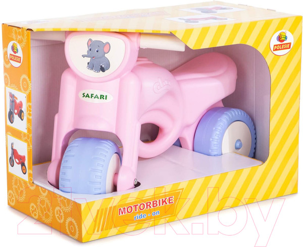 Изображение товара Каталка детская Полесье Мотоцикл. Мини-мото. Сафари / 90737 (розовый)