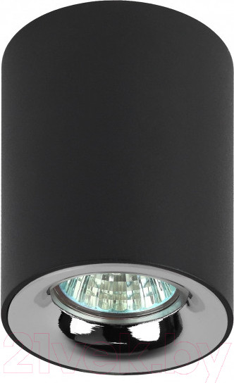 Изображение товара Потолочный светильник ЭРА OL1 GU10 BK/CH / Б0041502 (черный/хром)