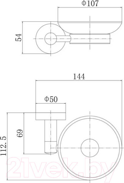 Изображение товара Мыльница Fashun A51502 (сатин/стекло, с держателем)