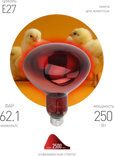 Изображение товара Лампа для растений ЭРА ИКЗК 220-250 R127 / Б0042980