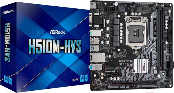 Изображение товара Материнская плата AsRock H510M-HVS R2.0