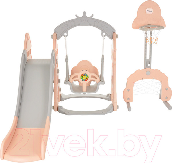 Изображение товара Горка-комплекс Pituso Замок / L-DT05 (бежевый/серый)