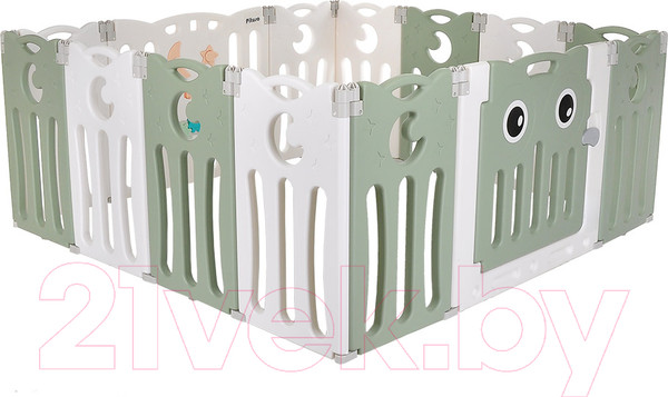 Изображение товара Игровой манеж Pituso Сова / L-ZDWL04 (зеленый/белый)