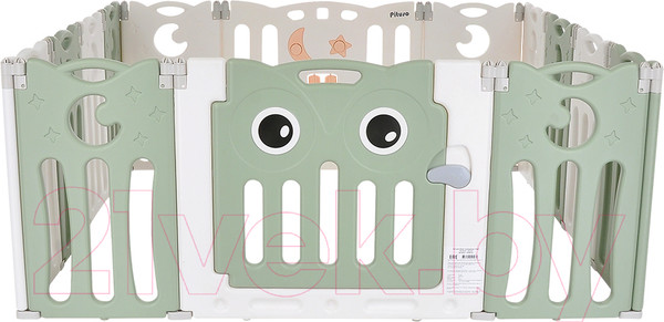 Изображение товара Игровой манеж Pituso Сова / L-ZDWL04 (зеленый/белый)