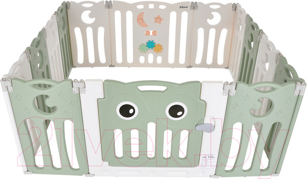 Изображение товара Игровой манеж Pituso Сова / L-ZDWL04 (зеленый/белый)