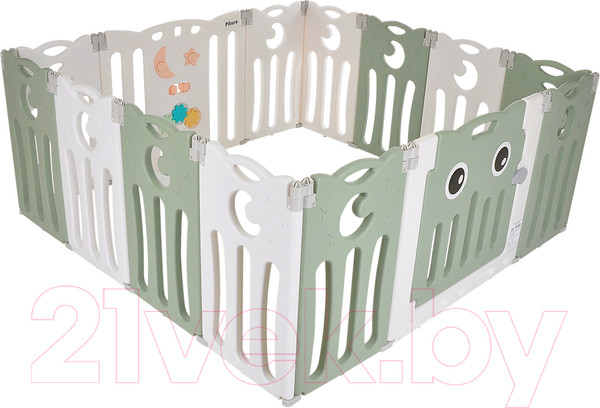 Изображение товара Игровой манеж Pituso Сова / L-ZDWL04 (зеленый/белый)