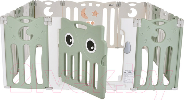 Изображение товара Игровой манеж Pituso Сова / L-ZDWL04 (зеленый/белый)