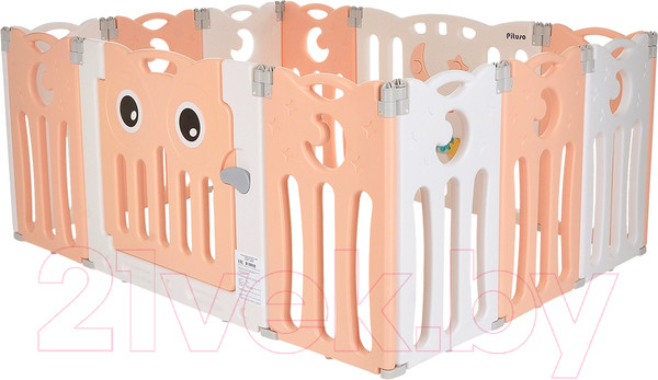 Изображение товара Игровой манеж Pituso Сова / L-ZDWL03 (персиковый/белый)