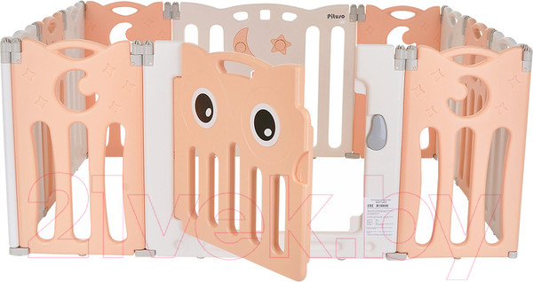 Изображение товара Игровой манеж Pituso Сова / L-ZDWL03 (персиковый/белый)