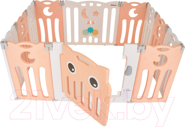 Изображение товара Игровой манеж Pituso Сова / L-ZDWL03 (персиковый/белый)