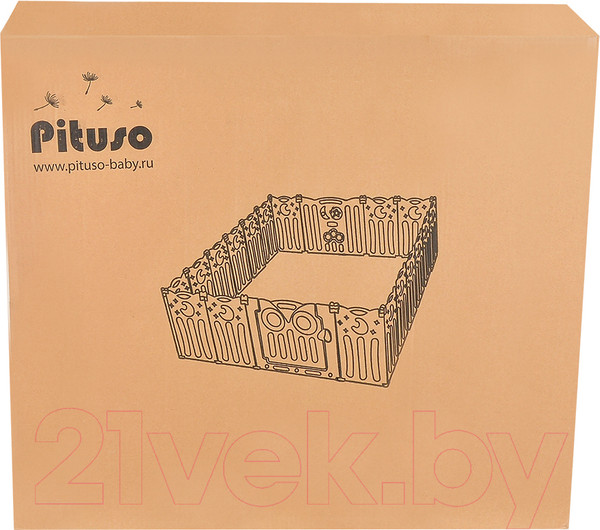 Изображение товара Игровой манеж Pituso Сова / L-ZDWL03 (персиковый/белый)