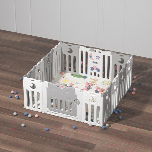 Изображение товара Игровой манеж Pituso Сова / L-ZDWL04 (серый/белый)