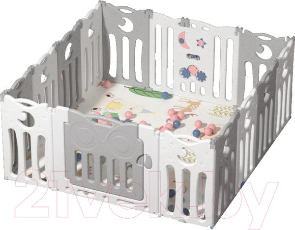 Изображение товара Игровой манеж Pituso Сова / L-ZDWL04 (серый/белый)