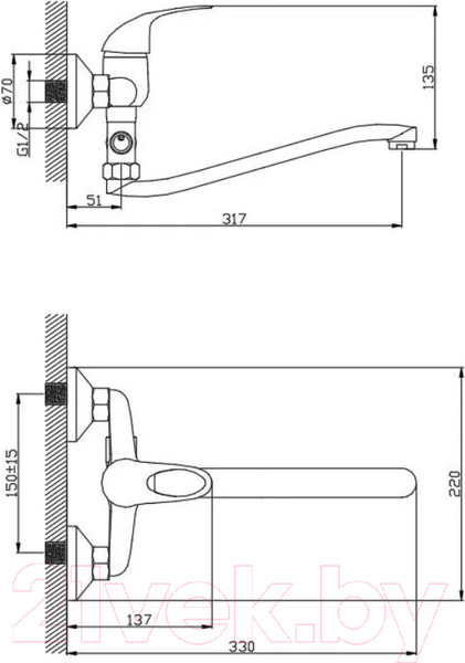 Изображение товара Смеситель Diadonna D21-150