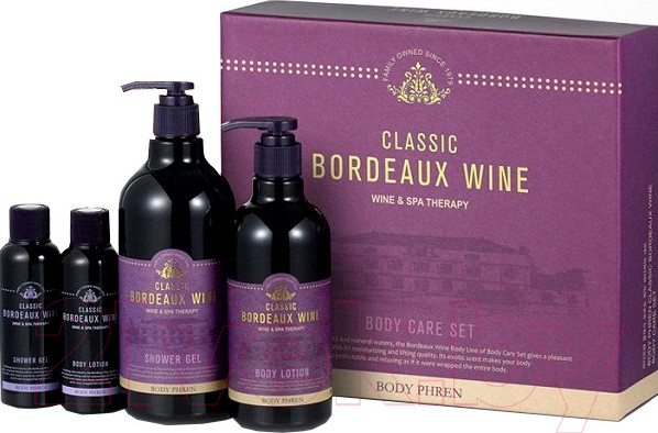 Изображение товара Набор косметики для тела Welcos Body Phren Classic Bordeaux Wine Body Care Set
