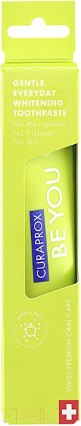 Изображение товара Зубная паста Curaprox Исследователь Яблоко и Алоэ (60мл, салатовый)