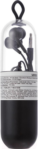 Изображение товара Наушники-гарнитура Miniso Colorful Music / 3149 (черный)