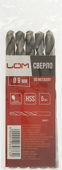 Изображение товара Набор сверл LOM 1864673