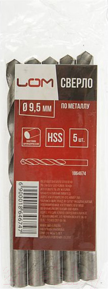 Изображение товара Набор сверл LOM 1864674
