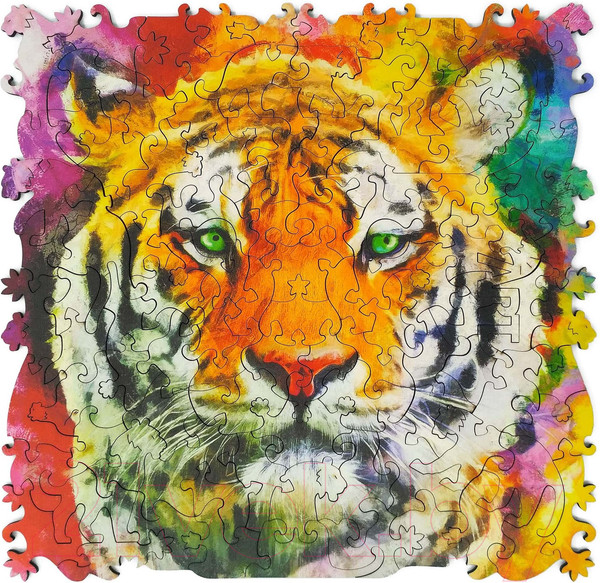 Изображение товара Пазл Нескучные игры Тигр. Фигурный деревянный пазл / 8389