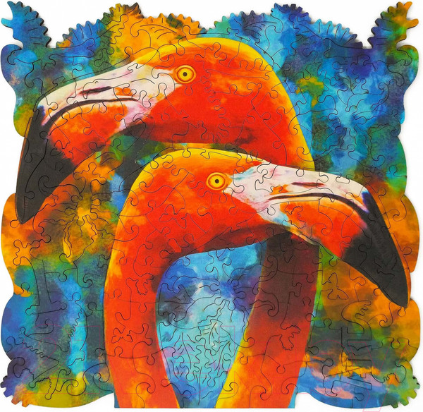 Изображение товара Пазл Нескучные игры Фламинго. Фигурный деревянный пазл / 8388