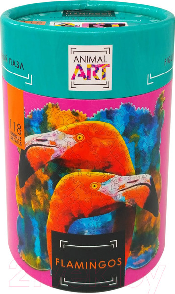 Изображение товара Пазл Нескучные игры Фламинго. Фигурный деревянный пазл / 8388