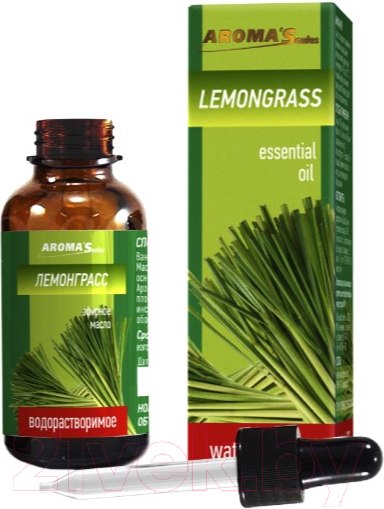 Изображение товара Эфирное масло Aroma Saules Водорастворимое Лемонграсс (30мл)