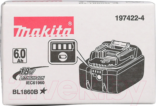 Изображение товара Аккумулятор для электроинструмента Makita BL1860B (632F69-8/197422-4)