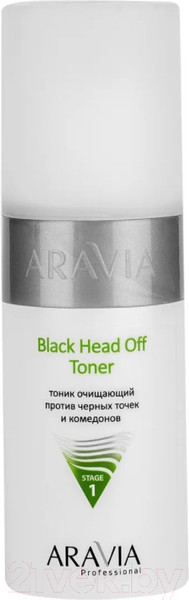 Изображение товара Тоник для лица Aravia Professional Black Head Off Toner для жирной и проблемной кожи (150мл)