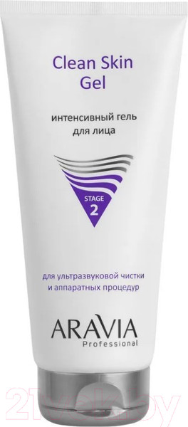 Изображение товара Гель для лица Aravia Professional Clean Skin Gel Интенсивный д/ультразвуковой чистки (200мл)