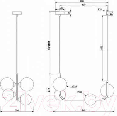 Изображение товара Потолочный светильник Freya Perlina FR4005PL-04B (черный)