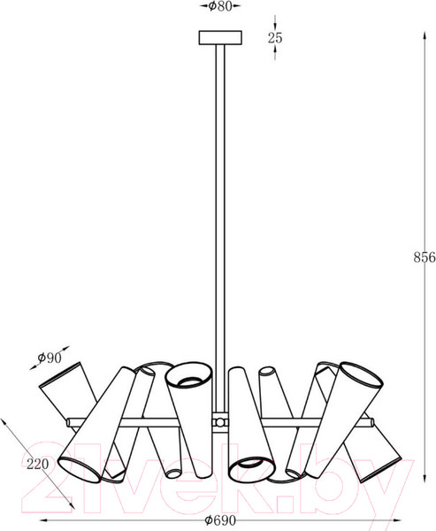 Изображение товара Люстра Maytoni Giro MOD095PL-10BS (латунь)