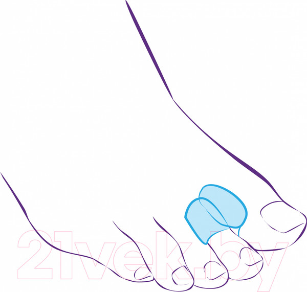 Изображение товара Межпальцевая перегородка Trives СТ-54.3 с петлей на второй палец стопы L