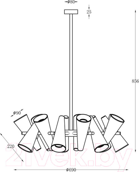 Изображение товара Люстра Maytoni Giro MOD095PL-14W (белый)