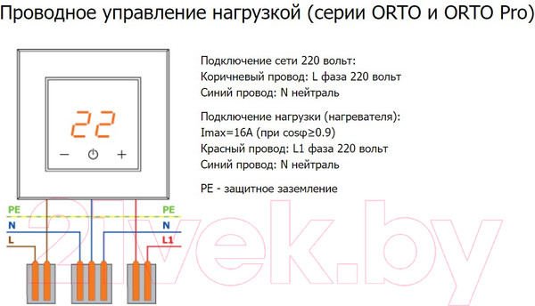 Изображение товара Терморегулятор для теплого пола DeLUMO Orto 1014 (классический бежевый)