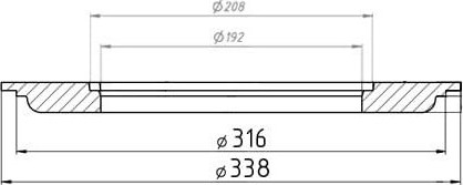 Изображение товара Плита для печи Везувий Промежуточная ф340