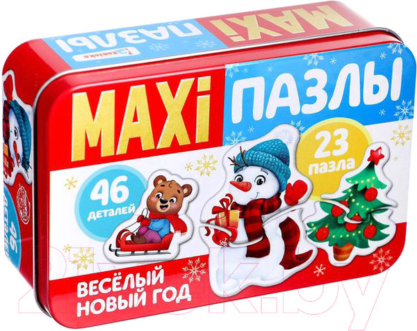 Изображение товара Набор пазлов Puzzle Time Веселый Новый год Макси-пазлы / 4868653 (46эл)