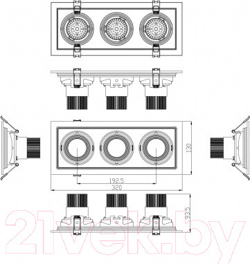 Изображение товара Комплект точечных светильников ЭРА SKD-13-36-40K-W20 / Б0049782