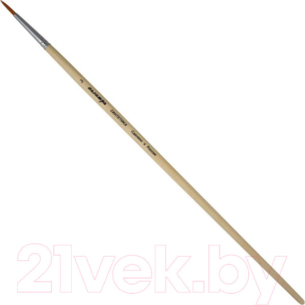 Изображение товара Кисть для рисования ПАЛИТРА Синтетика круглая 3 / пЖС1-03.02Б 