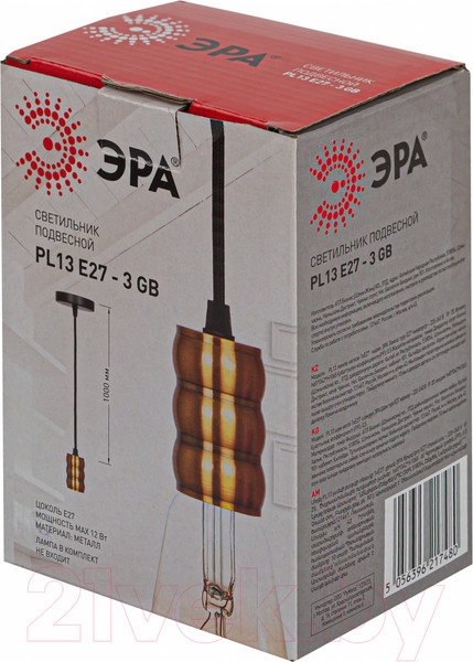 Изображение товара Потолочный светильник ЭРА PL13 E27-3 GB / Б0048524