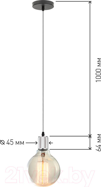 Изображение товара Потолочный светильник ЭРА PL13 E27-5 CH / Б0048526