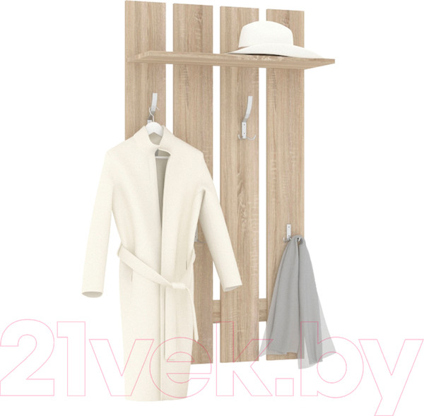 Изображение товара Вешалка для одежды Кортекс-мебель Лара ВП2 (дуб сонома)
