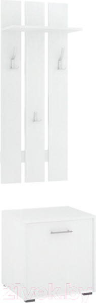 Изображение товара Секция в прихожую Кортекс-мебель Лара СП2 (белый)