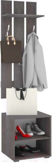 Изображение товара Секция в прихожую Кортекс-мебель Лара СП2 (береза)