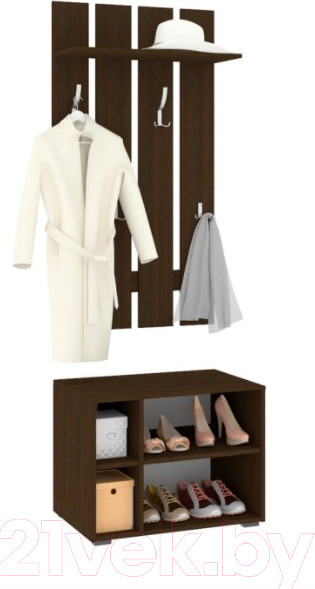 Изображение товара Секция в прихожую Кортекс-мебель Лара СП3 (венге)