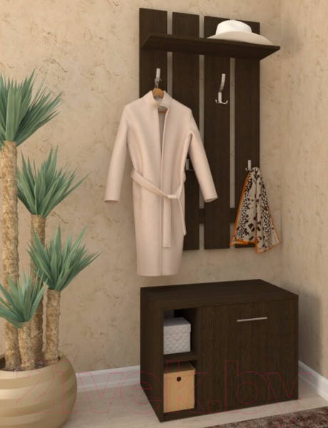 Изображение товара Секция в прихожую Кортекс-мебель Лара СП3 (венге)