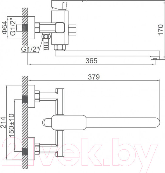 Изображение товара Смеситель Ledeme L2233B